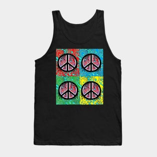 peace, love, pop art , symbol, Pop Art Tank Top